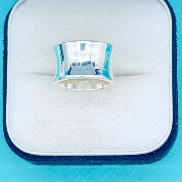 Tiffany & Co SS 1837 Wide Band Ring Size 5 EUC - Picture 4 of 11